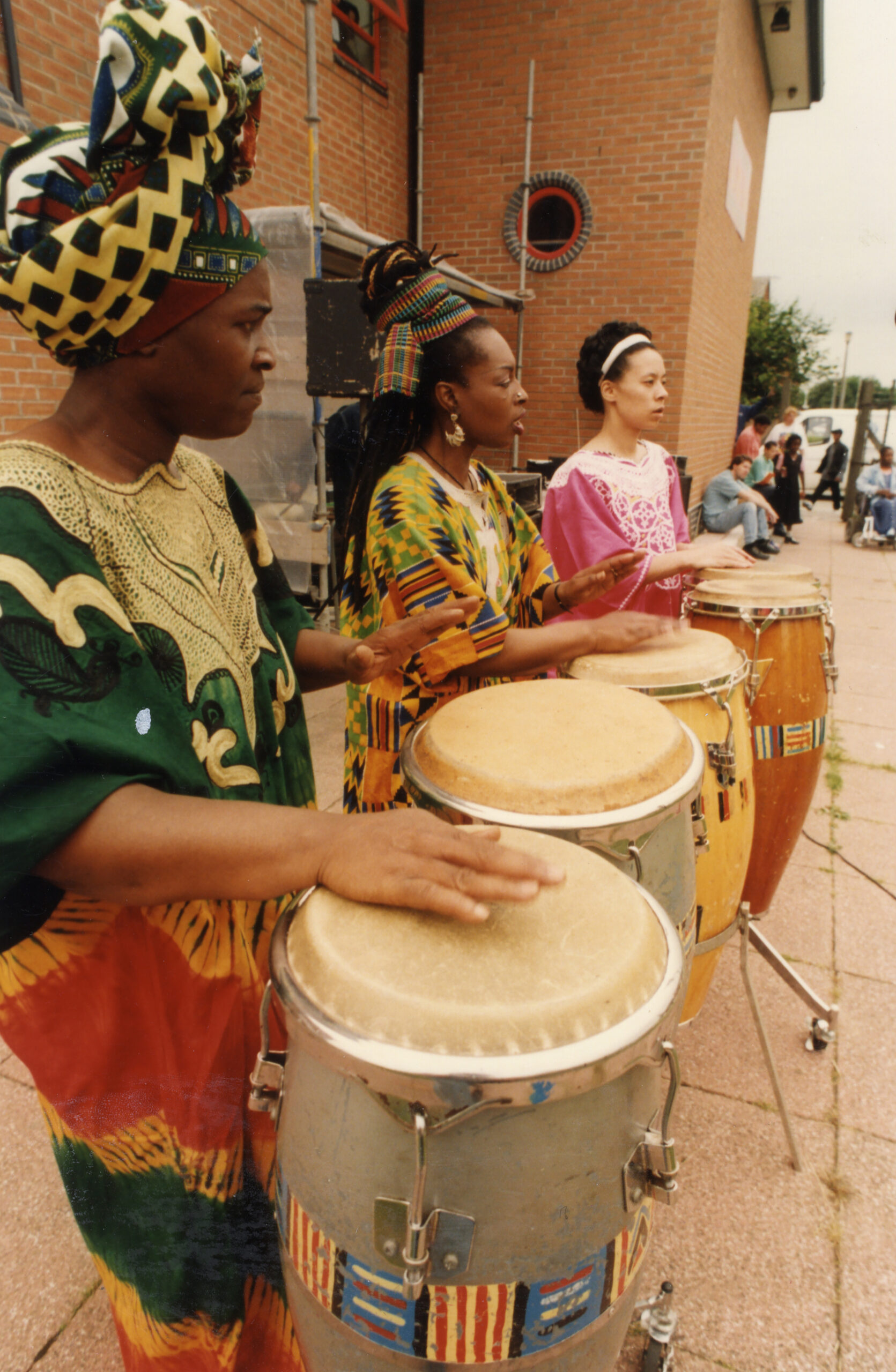 Drummers celebrating the opening of the Kath Locke Centre